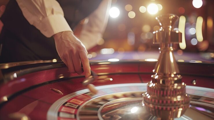 Microgaming live-dealer studio with professional dealer and multi-camera setup on sinartogel login
